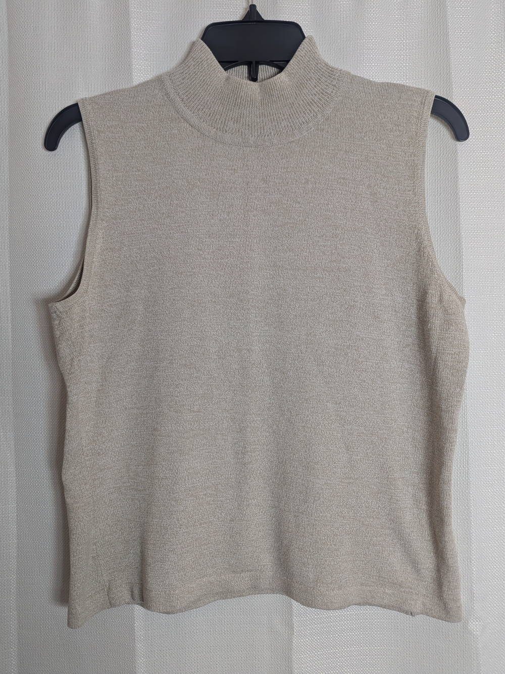 Van Heusen Sleeveless Mock Neck Tank Top - Light Beige